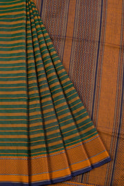 Green Handloom Kanchi Silk Cotton Saree 10069254 - Avishya