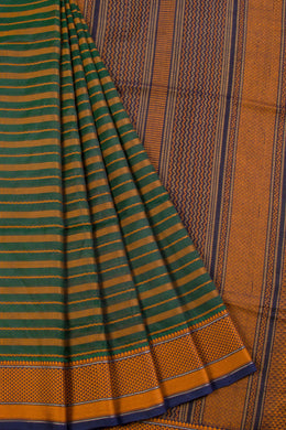 Green Handloom Kanchi Silk Cotton Saree 10069254 - Avishya