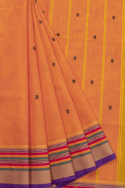 Orange Handloom Kanchi Cotton Saree 10071829