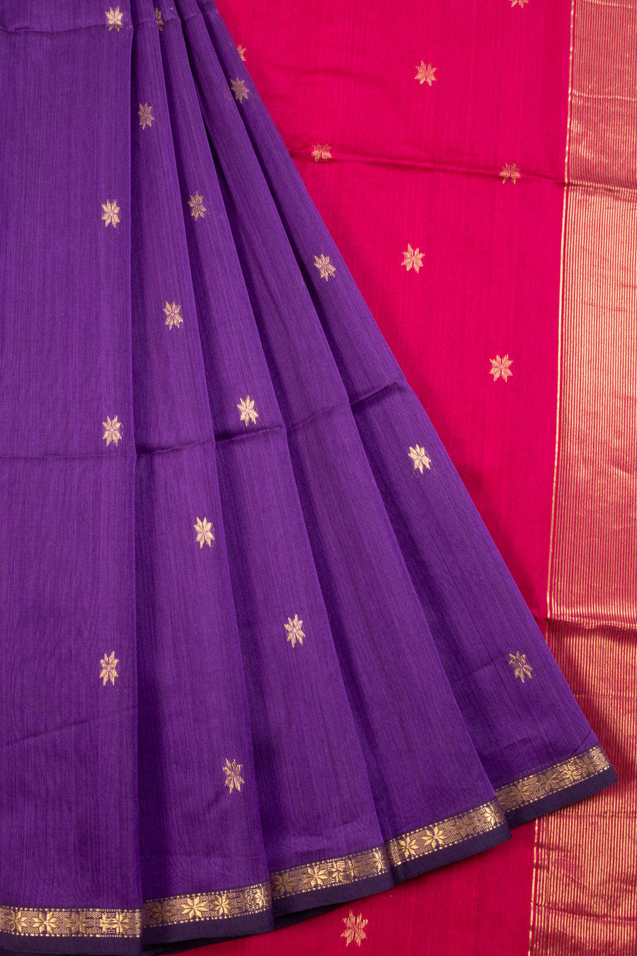 Magenta Handloom Maheshwari Silk Cotton Saree 10068647 - Avishya