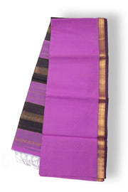 Purple Maheshwari Silk Cotton Saree 10075231