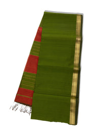 Green Maheshwari Silk Cotton Saree 10075239