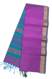 Lavender Maheshwari Silk Cotton Saree 10075246