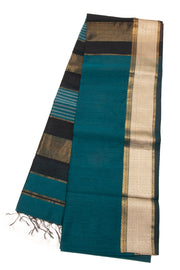 Blue Maheshwari Silk Cotton Saree 10075248