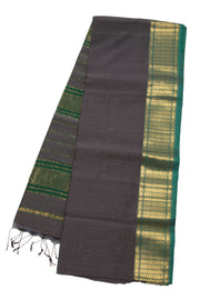  Brown Maheshwari Silk Cotton Saree 10075250