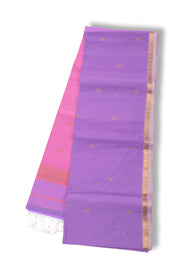  Lavender Maheshwari Silk Cotton Saree 10075261