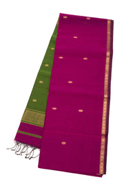 Magenta Maheshwari Silk Cotton Saree 10075262