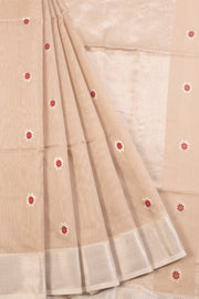 Beige Handloom Maheshwari Saree 10068638