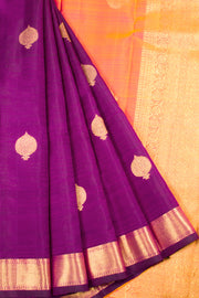 Jamun Purple Handloom Pure Zari Kanjivaram Saree 10062335
