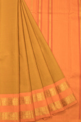 Orange Handloom Kanjivaram Silk Saree - Avishya