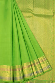 Lime green Handloom Kanjivaram silk saree - Avishya