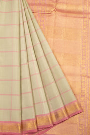 Pista Green Handloom Bridal Korvai Kanjivaram silk saree 10069159 - Avishya