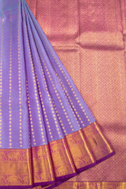 Lavender Handloom Bridal Kanjivaram Silk Saree 10069167