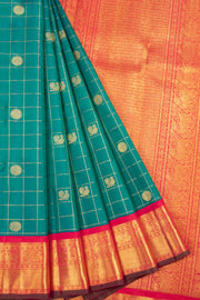 Green Handloom Bridal Korvai Kanjivaram silk saree 10069169 - Avishya
