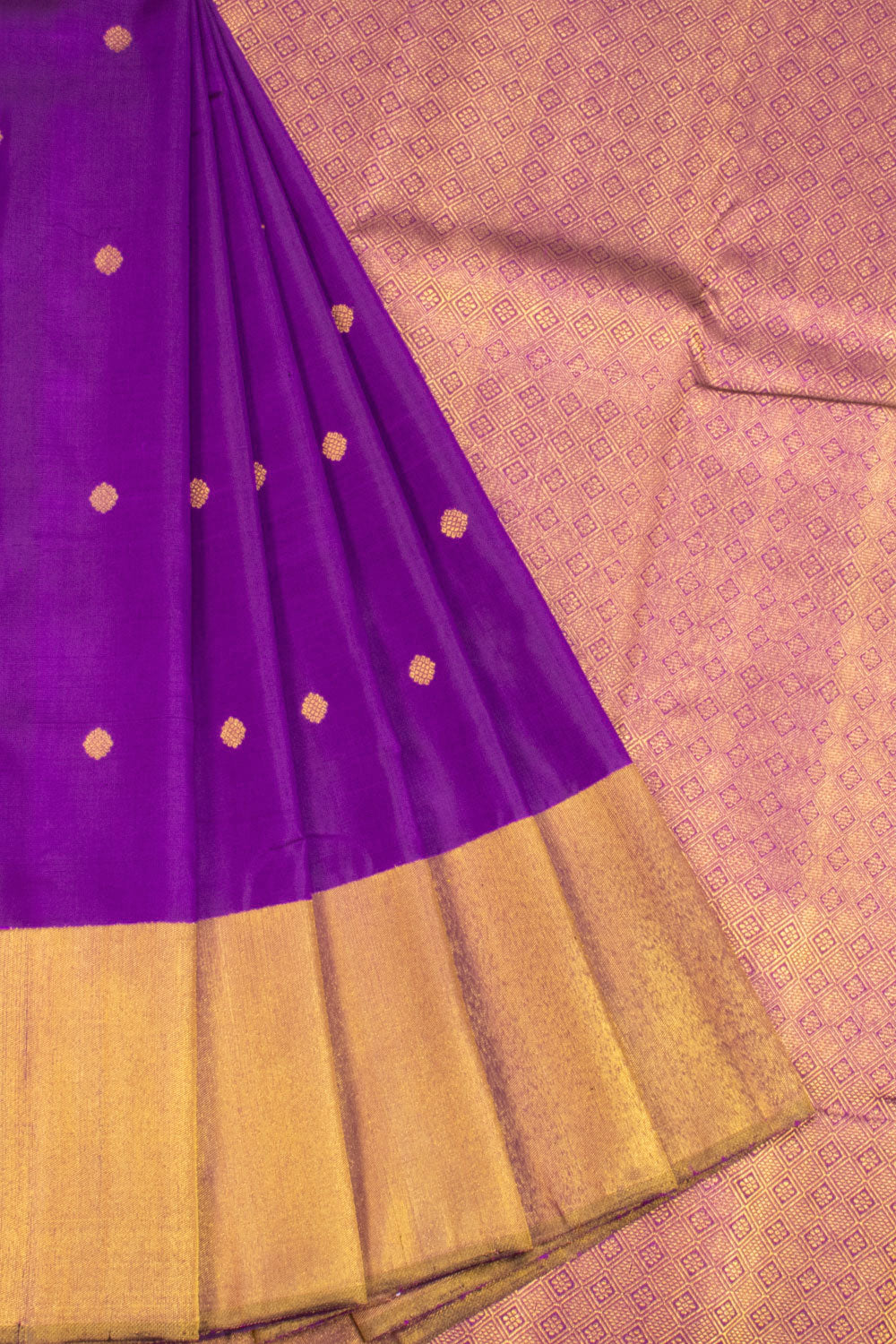 Purple Handloom Bridal Kanjivaram Silk Saree 10069172 - Avishya