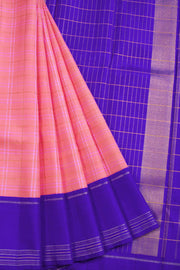 Peach Handloom Korvai Kanjivaram Silk Saree 10069186 - Avishya