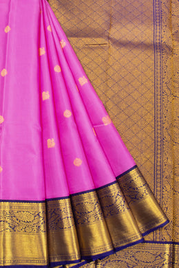 Pink Korvai Kanjivaram Silk Saree
