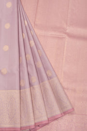 Mauve Handloom Kanjivaram Silk Saree