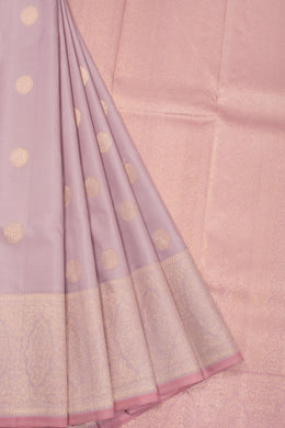 Mauve Handloom Kanjivaram Silk Saree