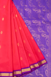 Pink Handloom Kanjivaram Pure Silk Saree
