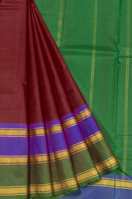 Maroon Light Weight Kanjivaram Soft Silk Saree 10071934