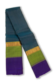 Green Kanjivaram Pure Silk Saree with Contrast Pallu 10072942