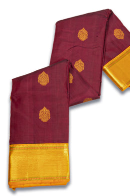 Maroon Pure Zari Kanjivaram Saree 10074762