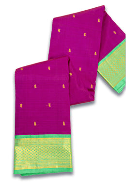 Magenta Pure Zari Kanjivaram Saree 10074763