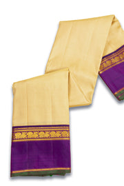 Beige Pure Zari Kanjivaram Saree 10074771