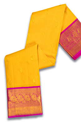 Yellow Pure Zari Kanjivaram Saree 10074772