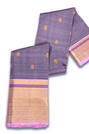 Grey Pure Zari Kanjivaram Saree 10074779