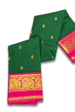 Green Pure Zari Kanjivaram Saree 10074780