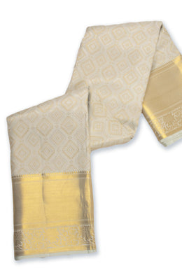 Grey Handloom Kanjivaram Pure Silk Saree 10074787