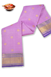 Lavender Rose Bridal Kanjivaram Silk Saree 10075538