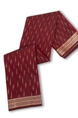 Blood Red Kanjivaram Vegan Silk Saree 10075587