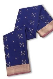  Duke Blue Kanjivaram Vegan Silk Saree 10075591