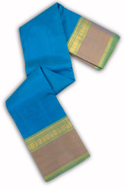 Rich Electric Blue Kanjivaram Silk Saree 10075605