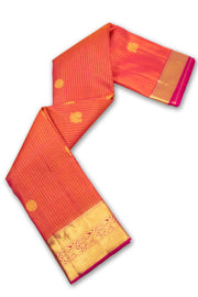 Radical Red Kanjivaram Silk Saree with Checks Design 10075639
