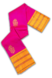 Mexican Pink Korvai Kanjivaram Silk Saree 10075659