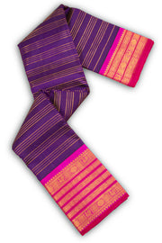 Ripe Plum Korvai Kanjivaram Silk Saree 10075664