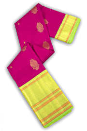 Mexican Pink Korvai Kanjivaram Silk Saree 10075668