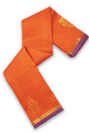  Orange Kanjivaram Pure Silk Saree 10076081