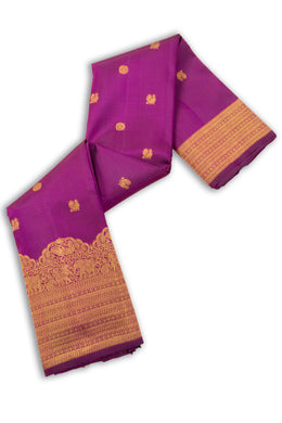 Purple Kanjivaram Pure Silk Saree 10076116