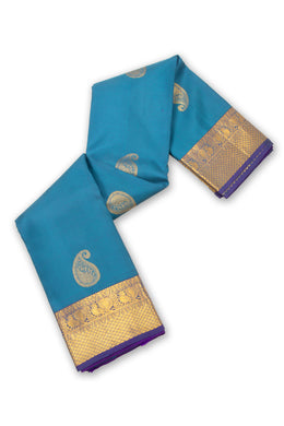 Blue Kanjivaram Pure Silk Saree 10076118