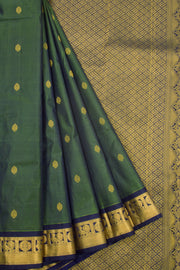 Green Light Weight Kanchipuram Pure Silk Saree 10072849