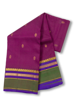 Purple Light Weight Kanjivaram Pure Silk Saree 10073784