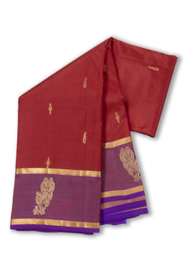 Maroon Light Weight Kanjivaram Pure Silk Saree 10073788