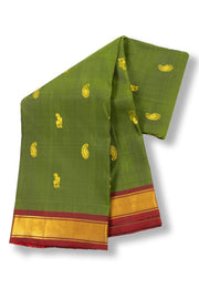 Green Light Weight Kanjivaram Pure Silk Saree 10073793