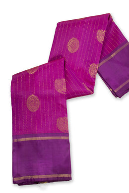 Purple Handloom Kanjivaram Pure Silk Saree 10074823