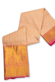 Beige Handloom Kanjivaram Pure Silk Saree 10074826